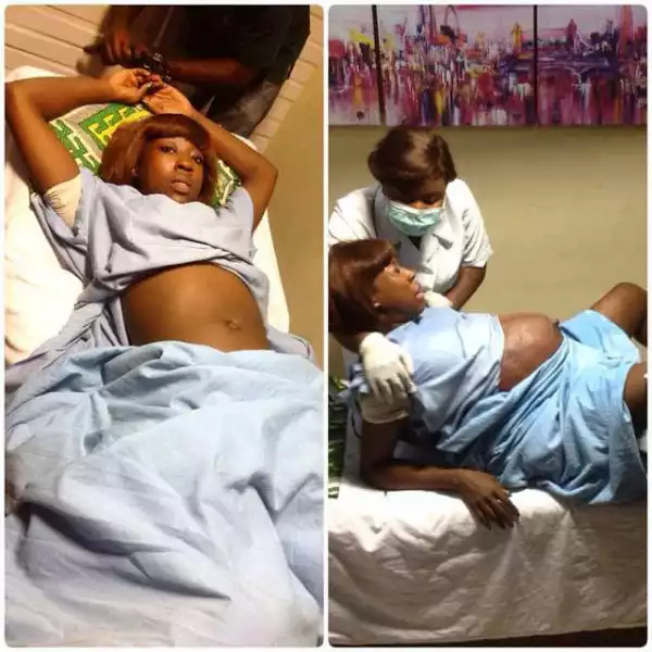 See The Artificial Pregnancy Bump Done By Hakeem Effect On Beverly Naya (Pics)